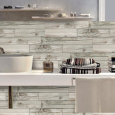 Beige Pine Wallpaper with Wood Texture for Wall Decoration